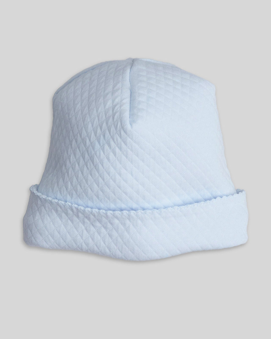 Gorro celeste para bebe, diseño para recién nacidos, suave y de algodón.