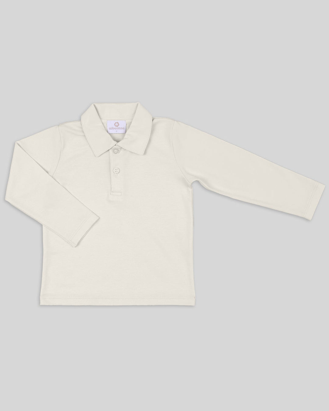 Polo con cuello en color perla, perfecto para un estilo elegante y sencillo.