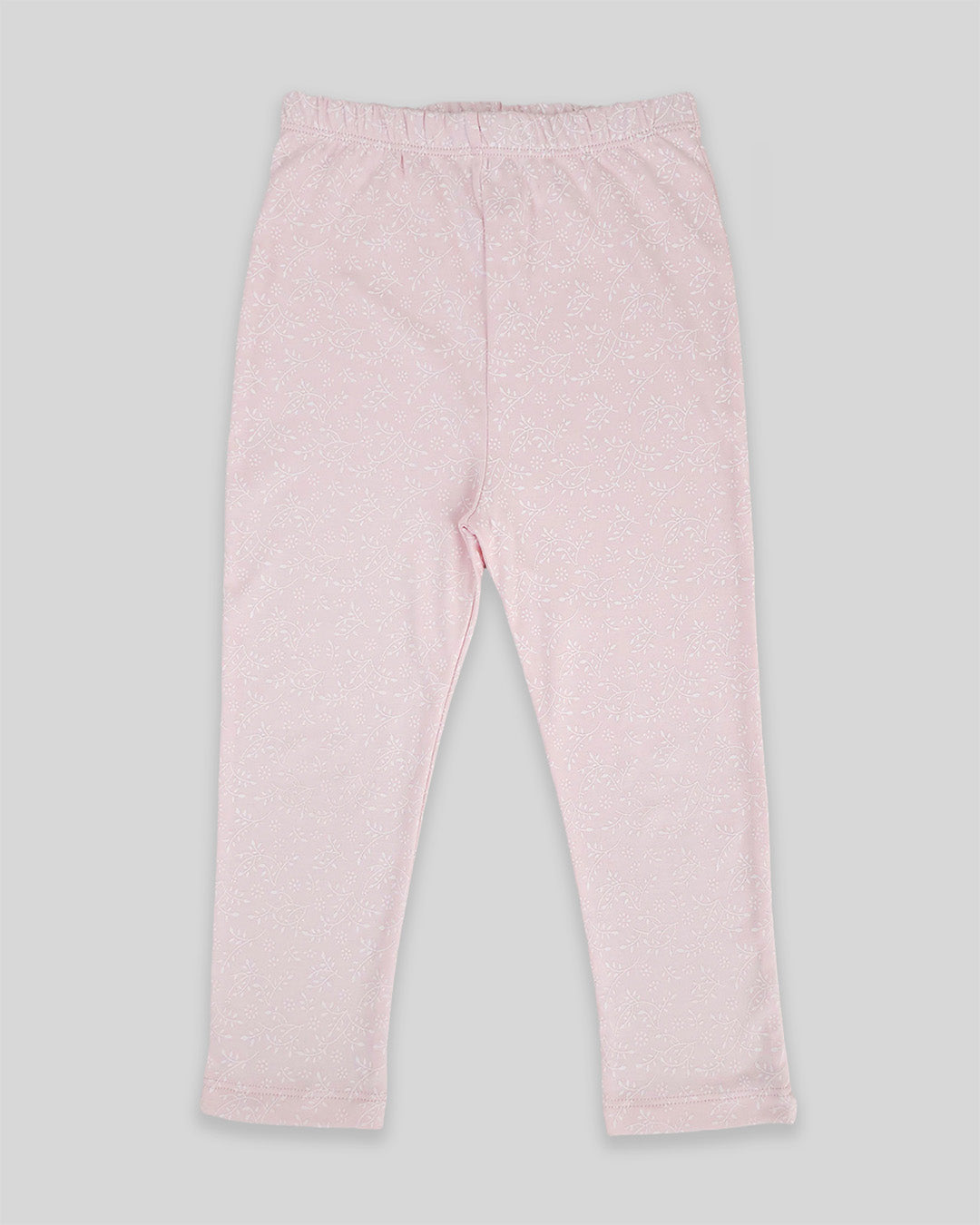 Pantalón Pima Rosado Hojas Blancas
