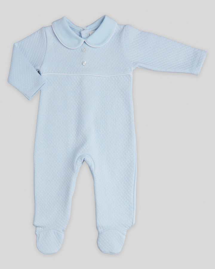 Enterizo Aimar Acolchado con Cuello Celeste