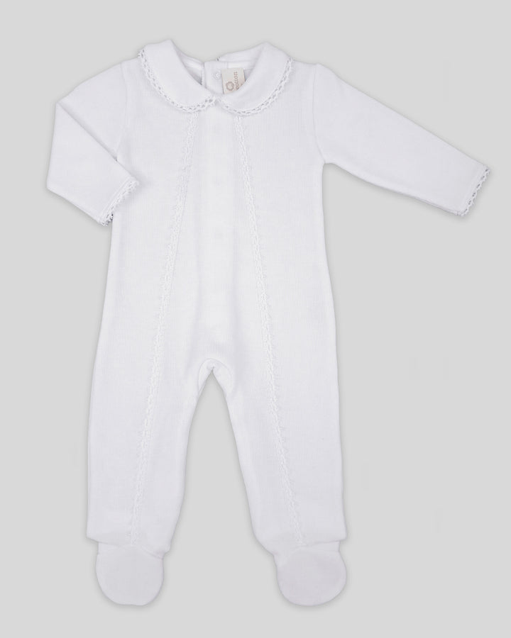 Enterizo Elegante Milen Punto Inglés Blanco