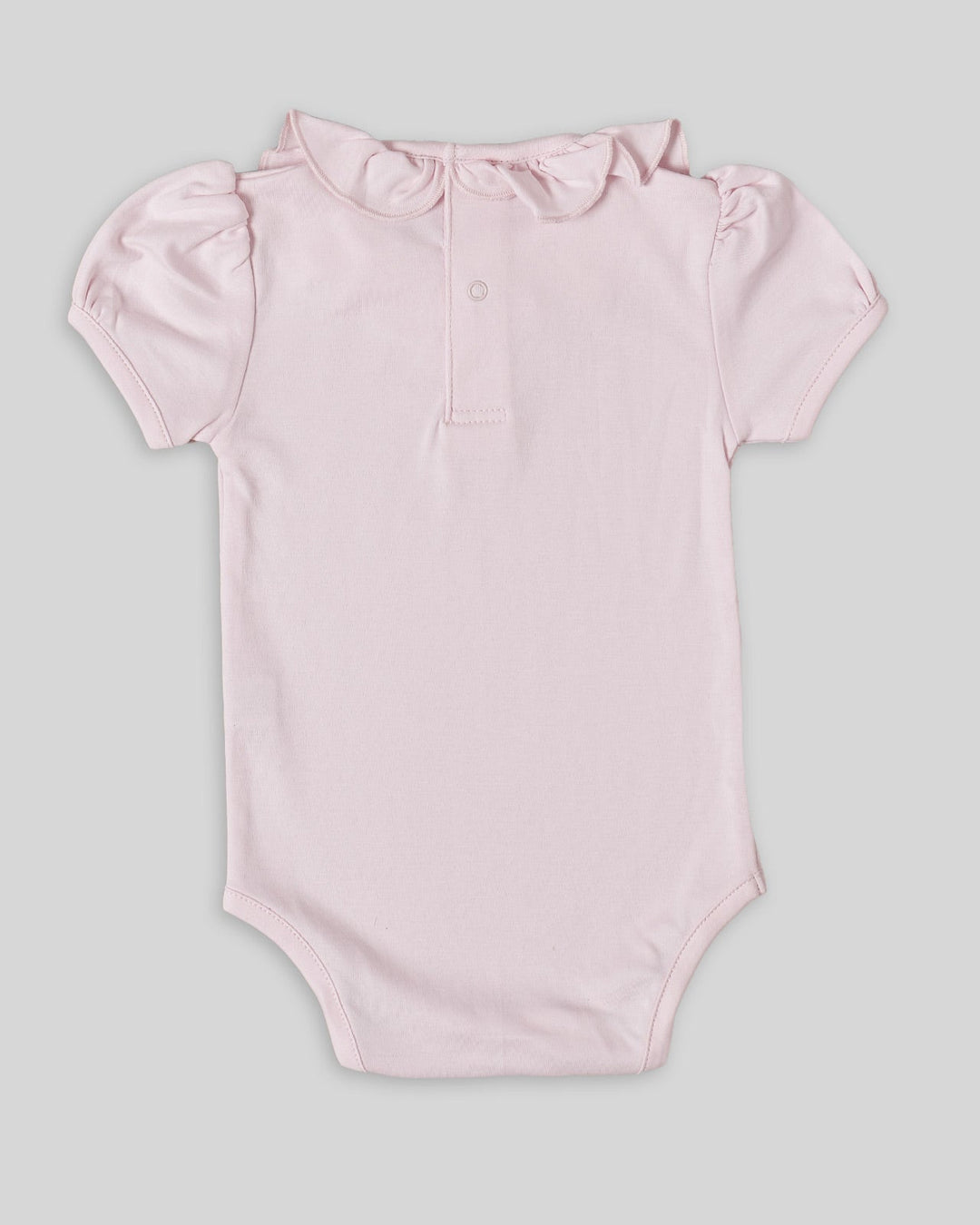 Body con cuello para bebés en color rosado, práctico y elegante.