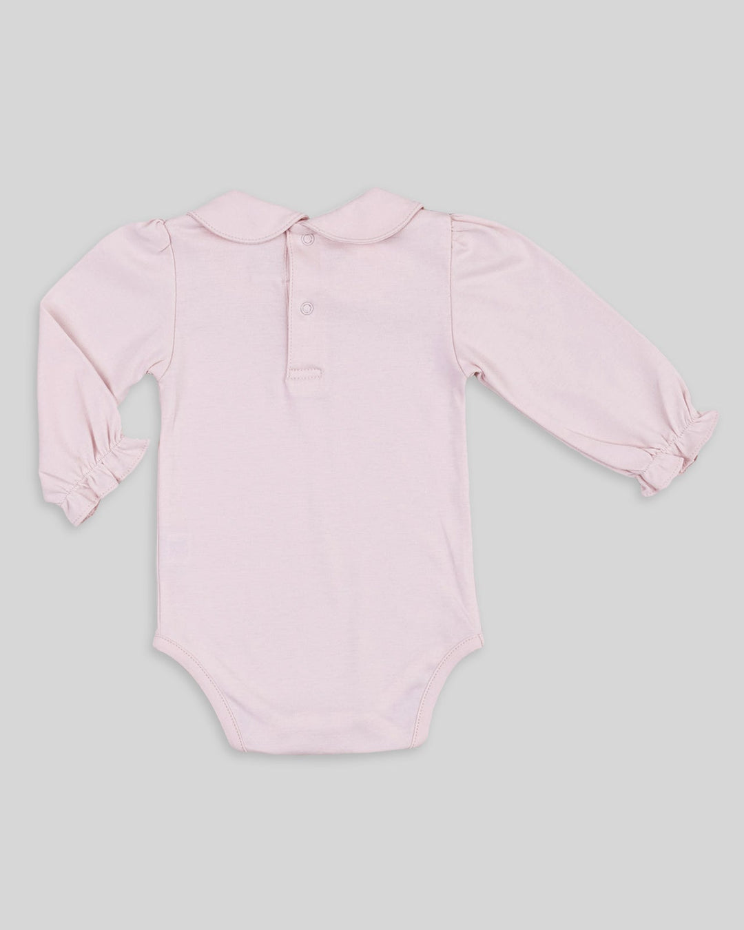 Body con cuello para bebés en color rosado, práctico y elegante.