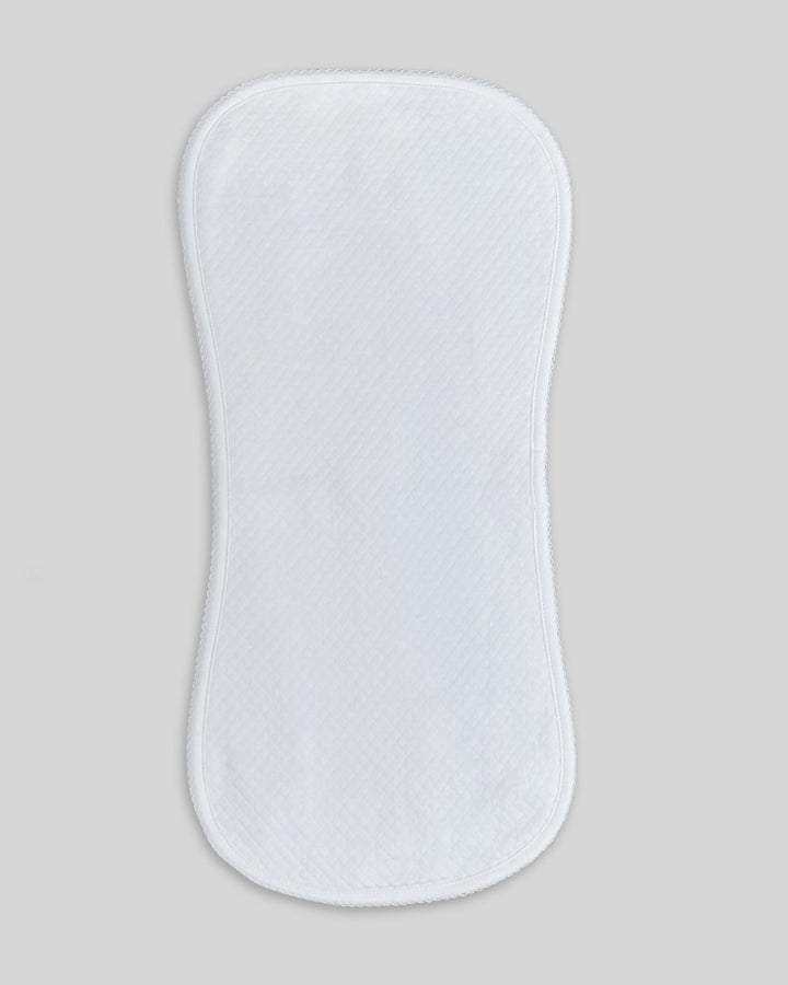Hombrera en color blanco de algodon organico, hipoalergenica y delicada para el cuidado del bebe.