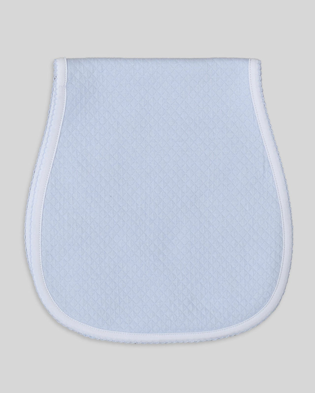 Hombrera en color celeste, ideal para limpiar al bebe despues de comer, ligera y facil de lavar.