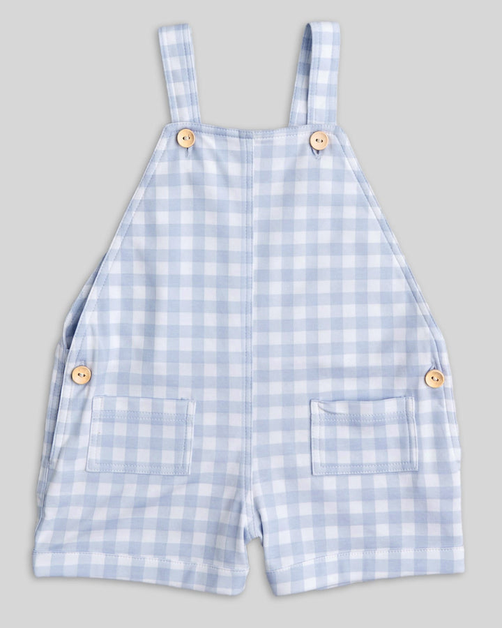 Overol para bebe niño Nico - Cuadros Celestes