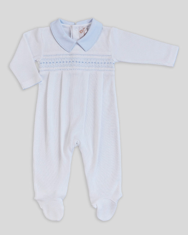 Enterizo Smock Punto Ingles Renzi Blanco