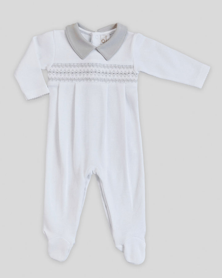 Enterizo Smock Punto Ingles Alessi Blanco