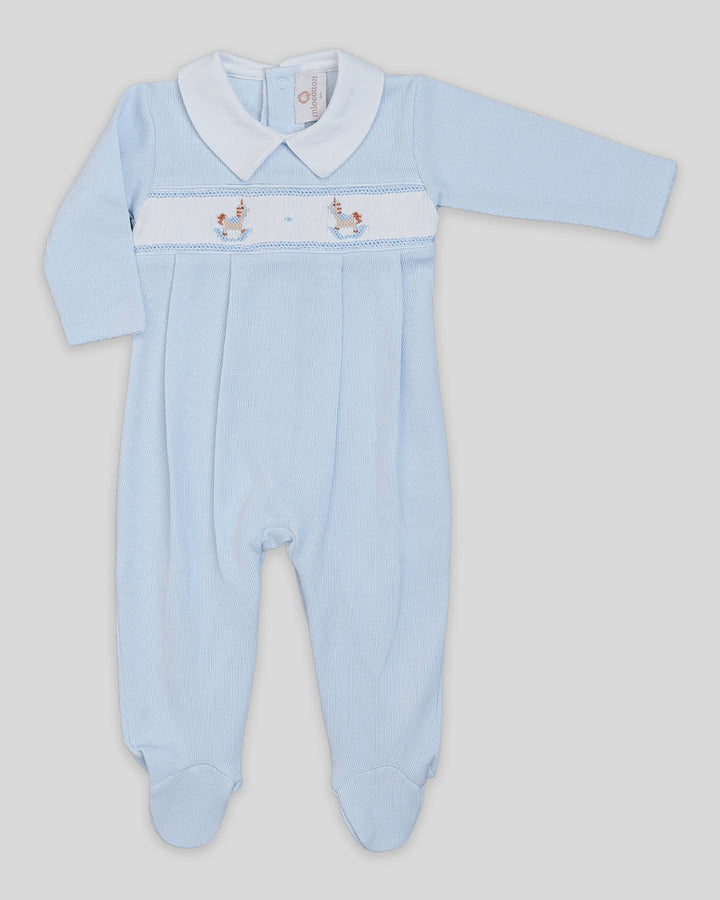 Enterizo Smock Punto ingles Pony Celeste