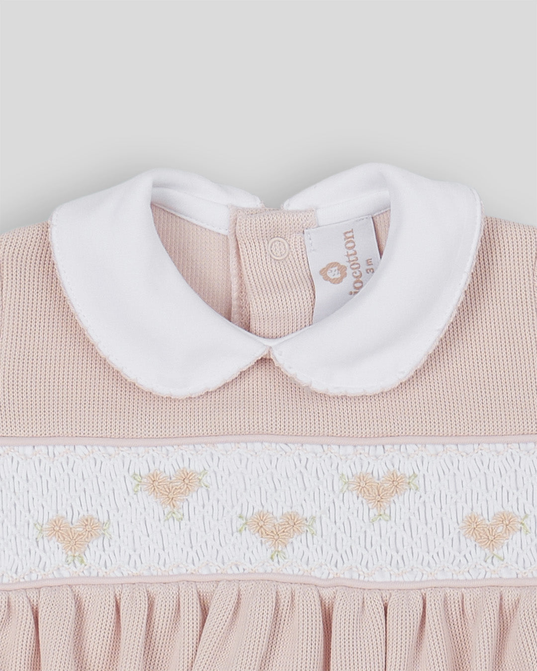 Conjunto de Bebé Smock Punto Inglés Zuz Nude