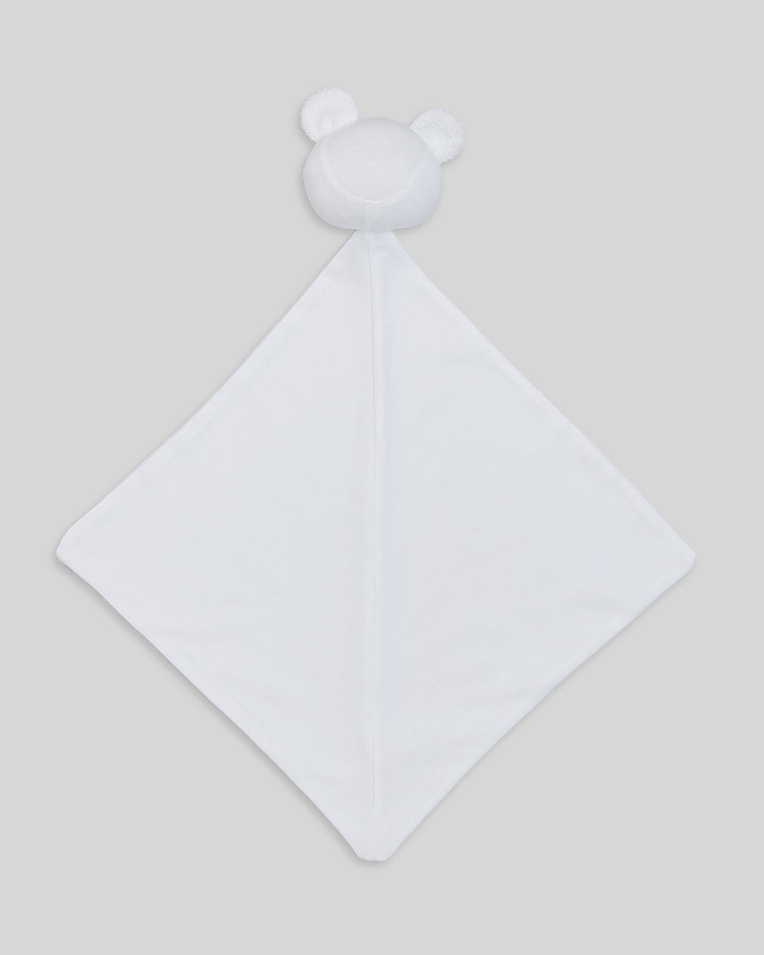 Muñeco de apego para bebes en color blanco, práctico y elegante.