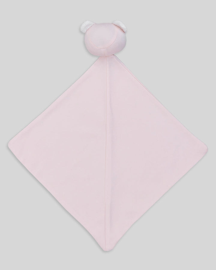Muñeco de apego para bebes en color rosado, práctico y elegante.