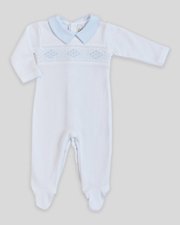 Enterizo Smock Punto Ingles Gino Blanco
