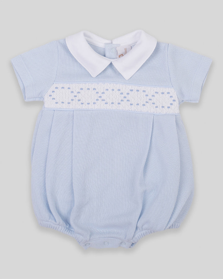 Bombacho Smock Punto Inglés Joy Celeste