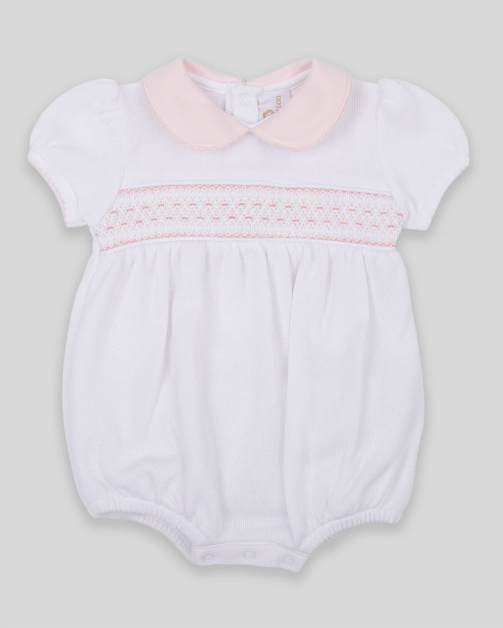 Bombacho Smock Punto Inglés Daphne Blanco