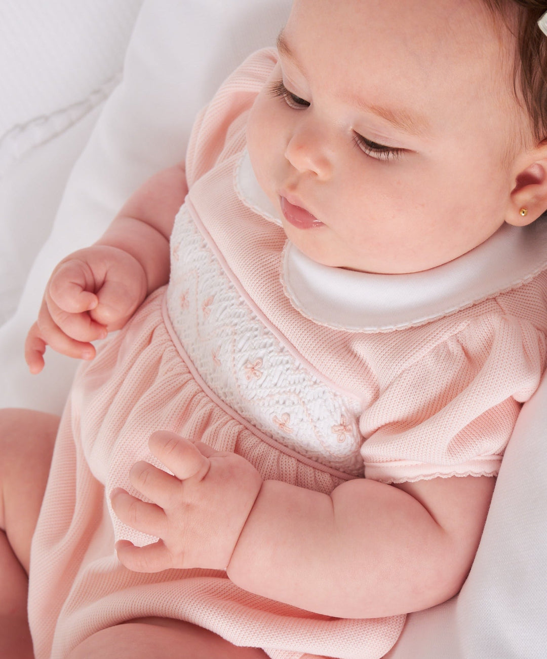 Bombacho Smock Punto Inglés Agnes Rosado