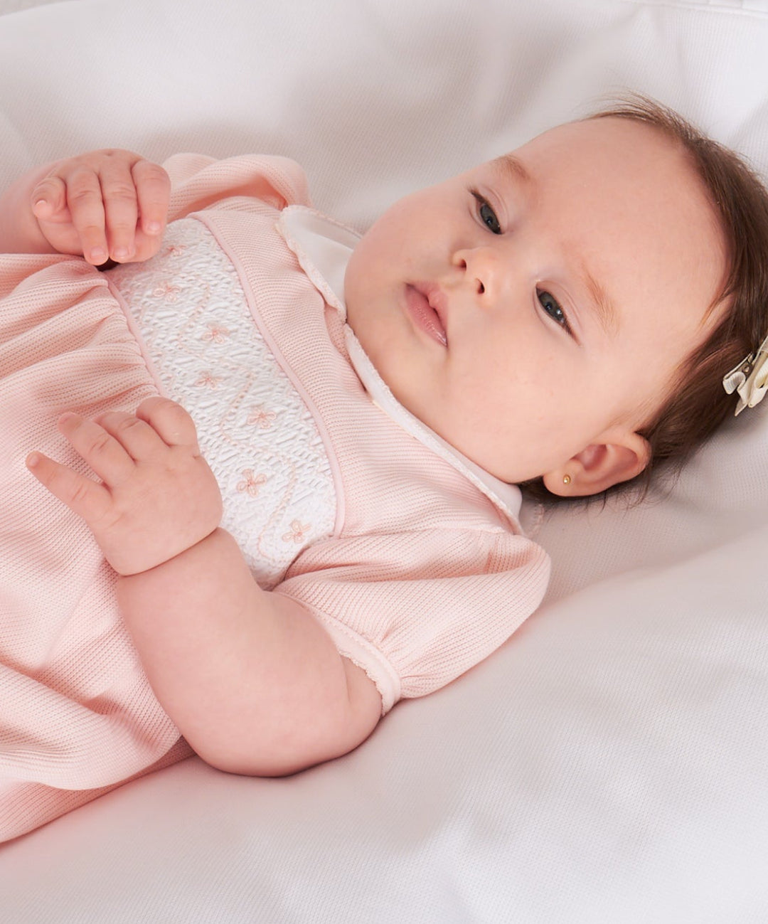 Bombacho Smock Punto Inglés Agnes Rosado