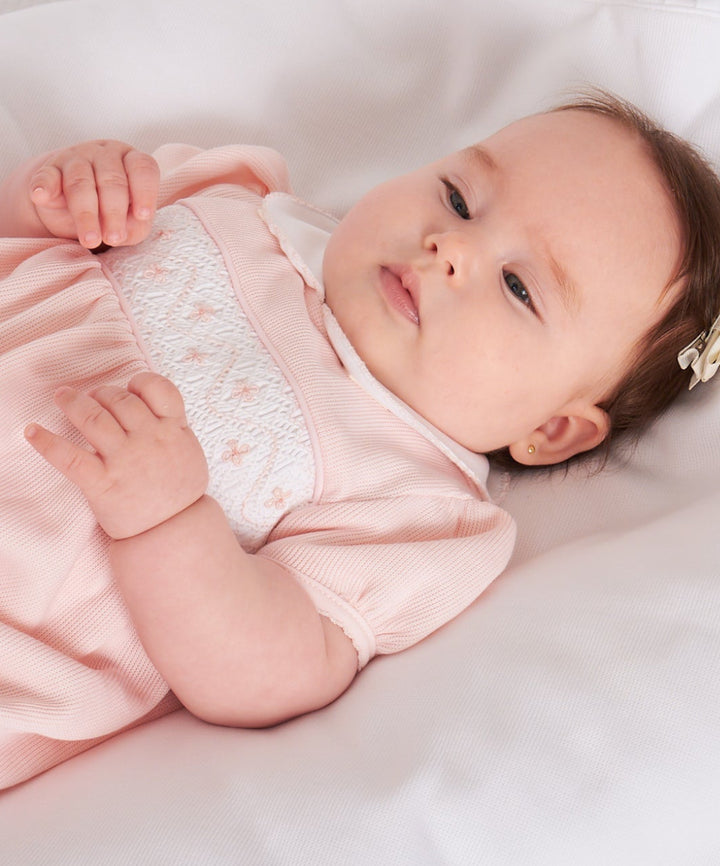 Bombacho Smock Punto Inglés Agnes Rosado