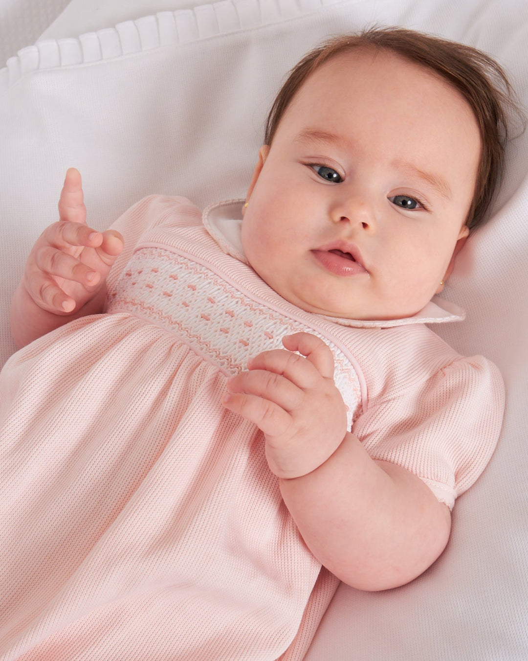 Bombacho Smock Punto Inglés Daphne Rosado