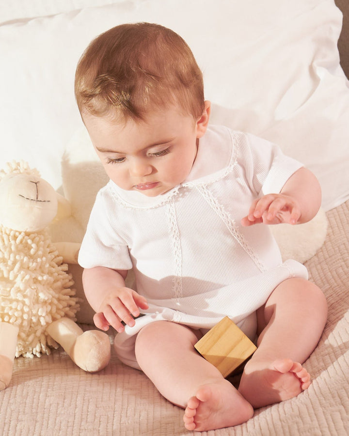 Bombacho Milen punto inglés blanco