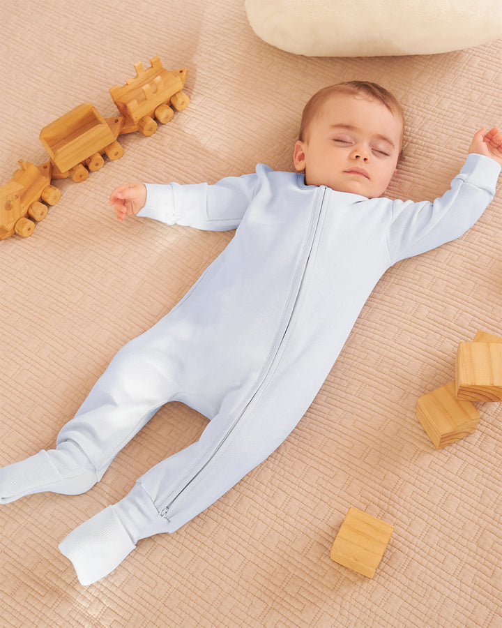 Enterizo Mike Pie Reversible Punto Ingles Celeste