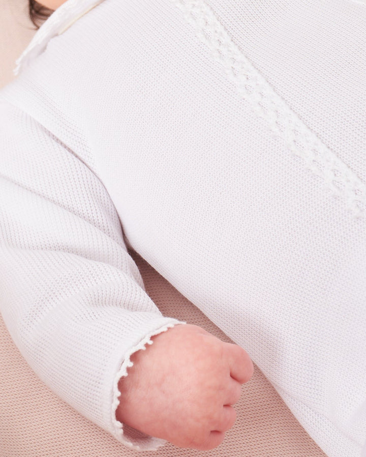 Enterizo Elegante Milen Punto Inglés Blanco