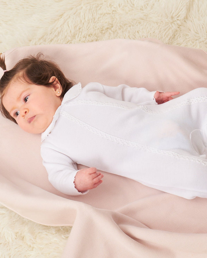 Enterizo Elegante Milen Punto Inglés Blanco