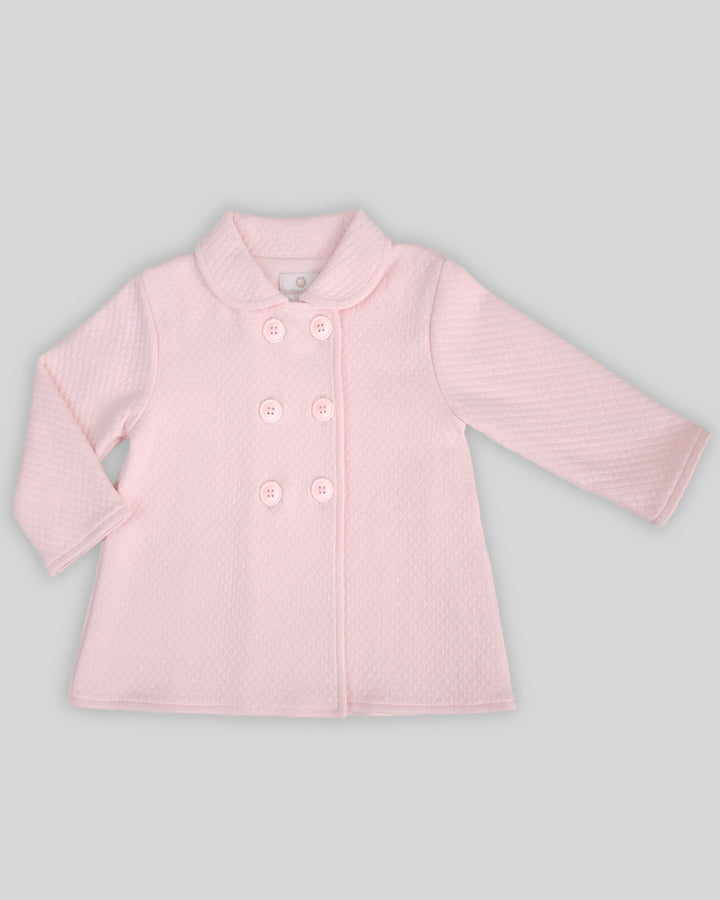 Saco para niña acolchado en color rosado